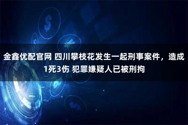 金鑫优配官网 四川攀枝花发生一起刑事案件，造成1死3伤 犯罪嫌疑人已被刑拘