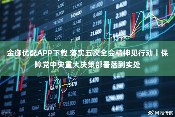 金御优配APP下载 落实五次全会精神见行动丨保障党中央重大决策部署落到实处