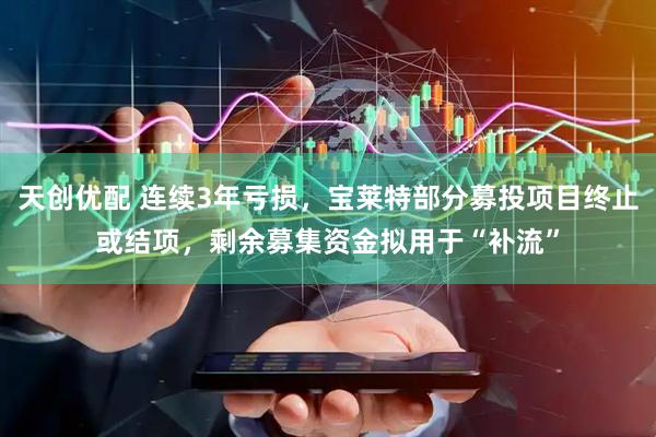 天创优配 连续3年亏损，宝莱特部分募投项目终止或结项，剩余募集资金拟用于“补流”